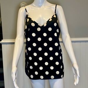Polka Dot Tank Top - Black and White